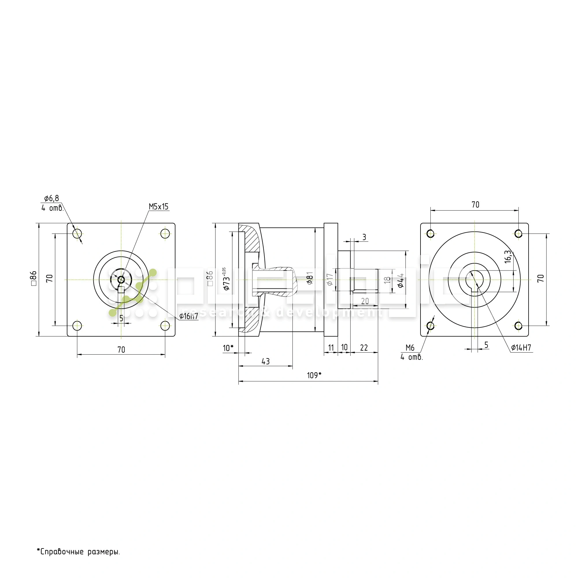 Редуктор планетарный 86PX4K-14K 10 818 Редуктор планетарный 86PX4K-14K фото