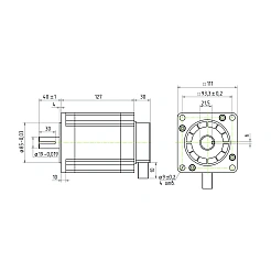 Двигатель шаговый трехфазный 3PL110H127-D19 10 908 руб. Двигатель шаговый трехфазный 3PL110H127-D19