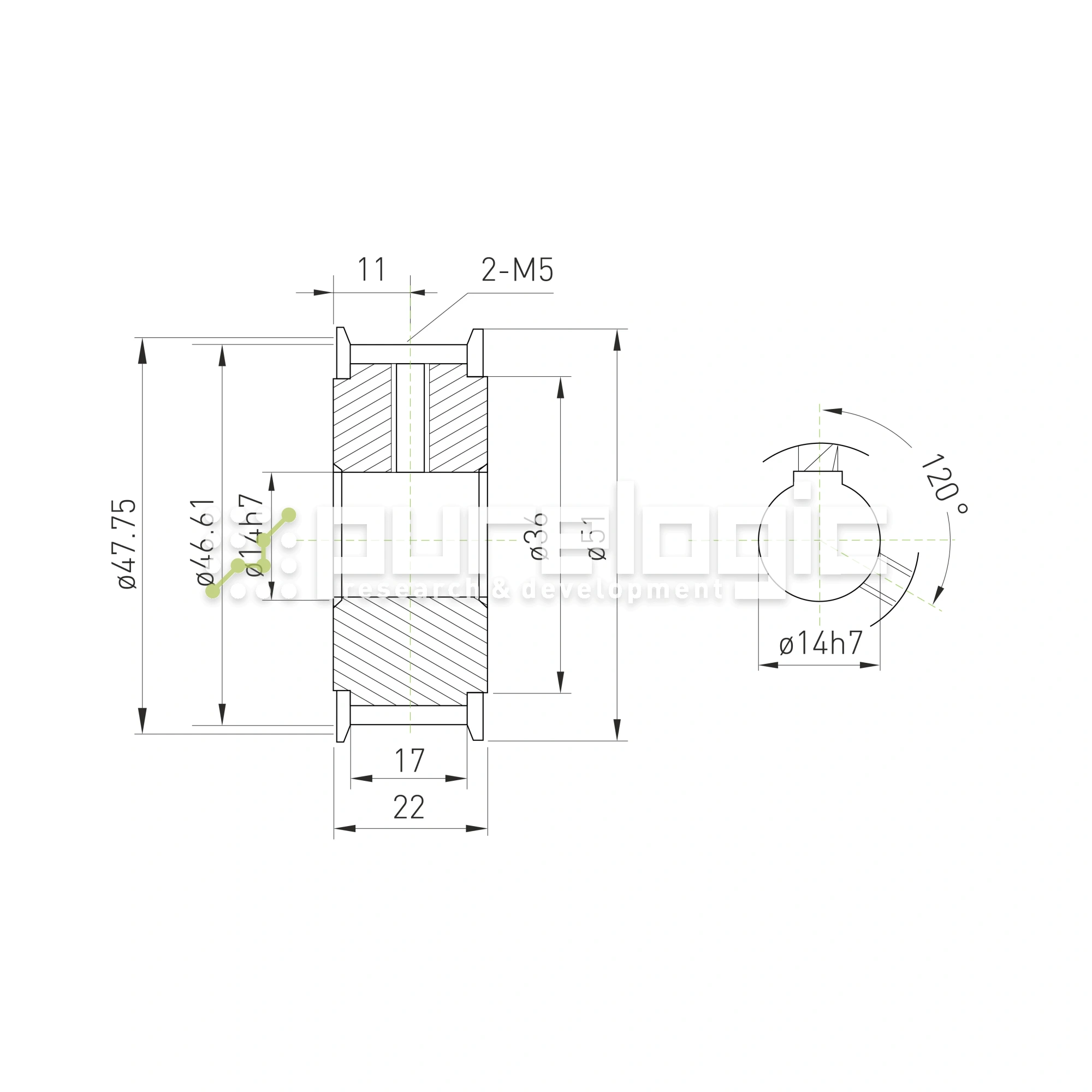 Шкив зубчатый BLA-30-5M-15-A-N14 1 509 Шкив зубчатый BLA-30-5M-15-A-N14 фото