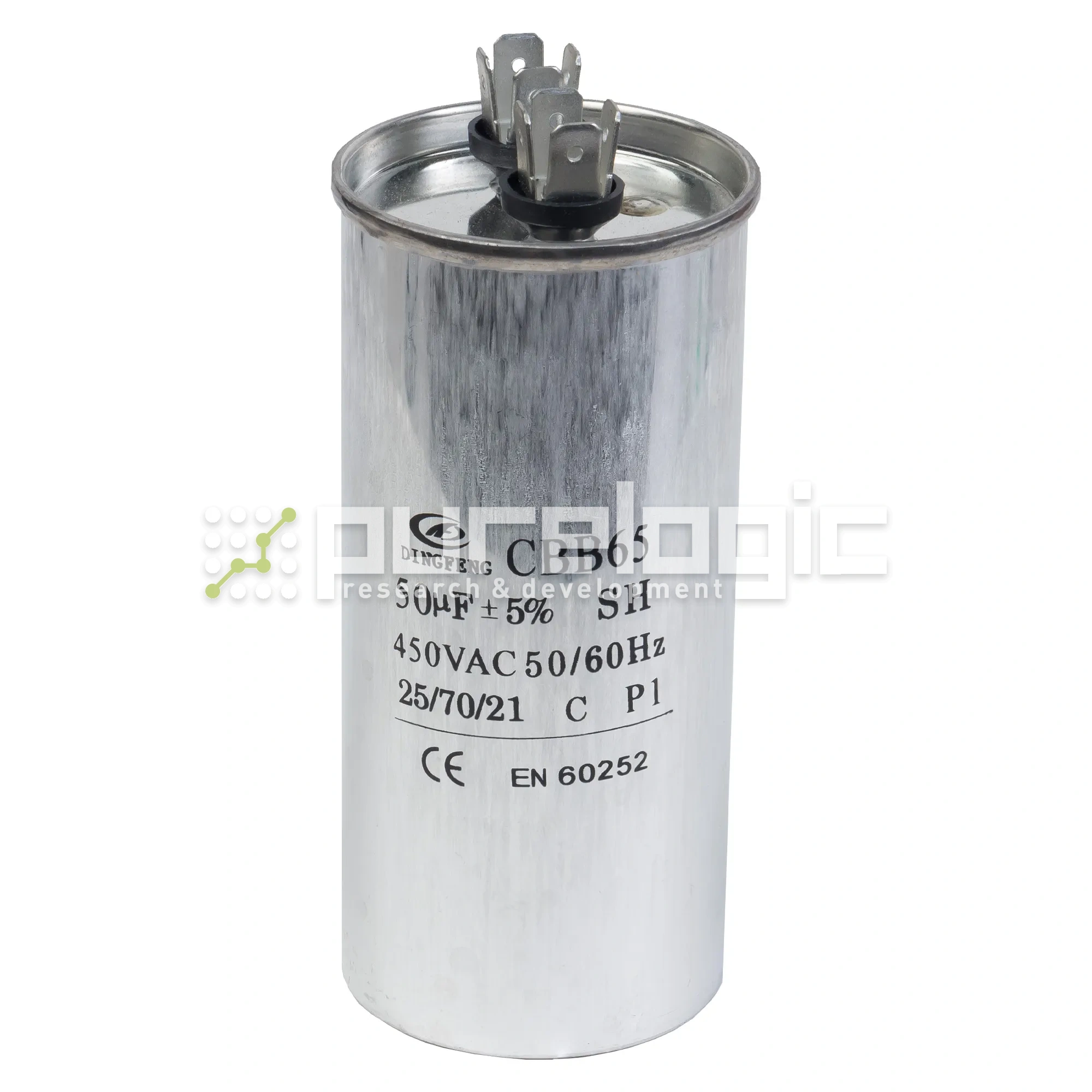 Конденсатор пусковой CBB65 50мкФ 450В 466 Конденсатор пусковой CBB65 50мкФ 450В фото