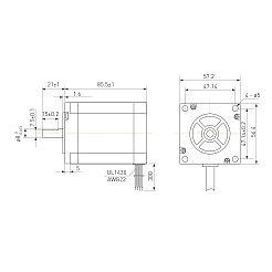 Двигатель шаговый биполярный 57CM26-4A 4 175 руб. Двигатель шаговый биполярный 57CM26-4A