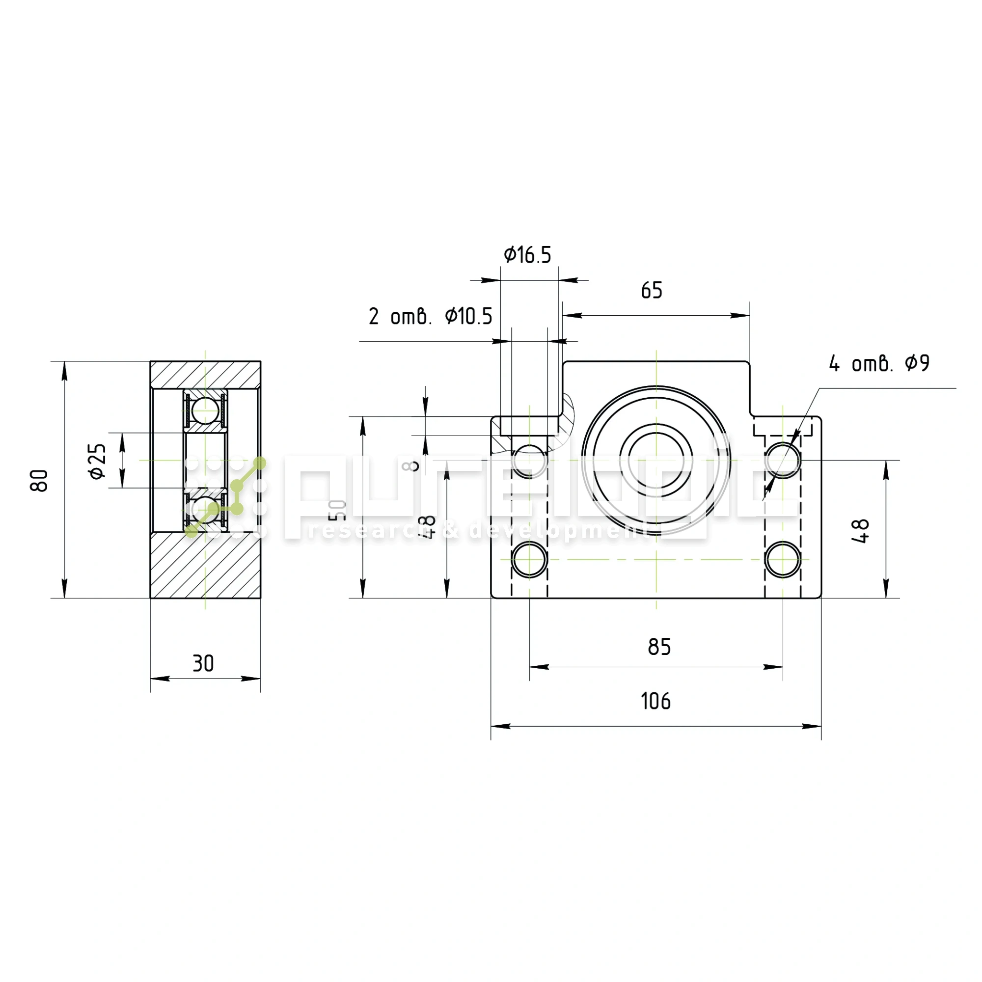 Опора ШВП подшипниковая BF25 2 560 Опора ШВП подшипниковая BF25 фото
