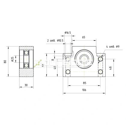 Опора ШВП подшипниковая BF25 2 560 Опора ШВП подшипниковая BF25 фото