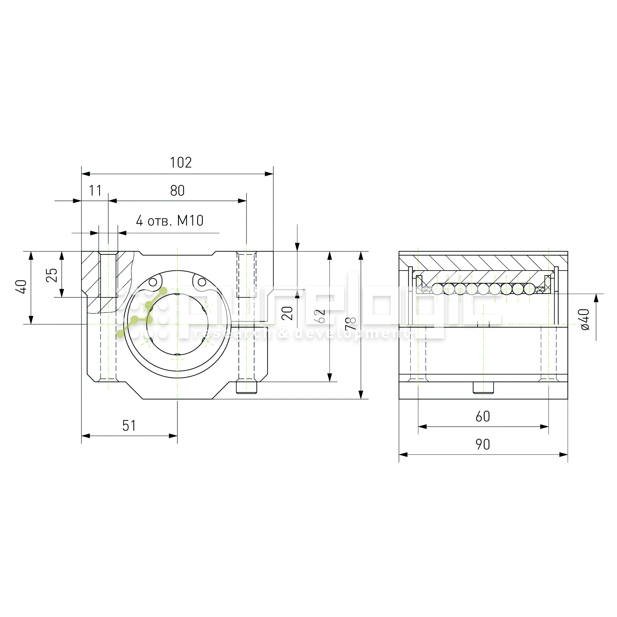 Модуль опорный регулируемый SCJ40 3 015 Модуль опорный регулируемый SCJ40 фото