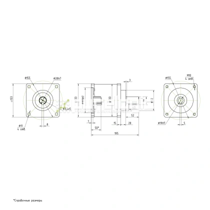 Редуктор планетарный 130PX4K-19K 19 362 Редуктор планетарный 130PX4K-19K фото