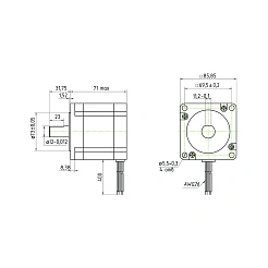 Двигатель шаговый трехфазный 863S22 8 791 руб. Двигатель шаговый трехфазный 863S22