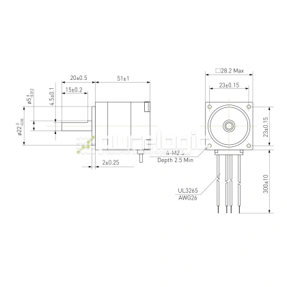 Двигатель шаговый биполярный 28CM013 4 952 Двигатель шаговый биполярный 28CM013 фото