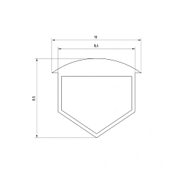 Заглушка пазовая RC8 60 руб. Заглушка пазовая RC8
