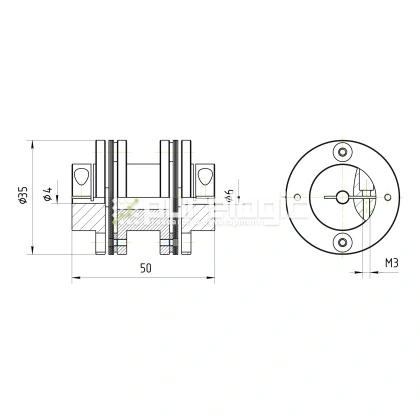 Муфта соединительная BD1-3550-4-6 1 340 Муфта соединительная BD1-3550-4-6 фото