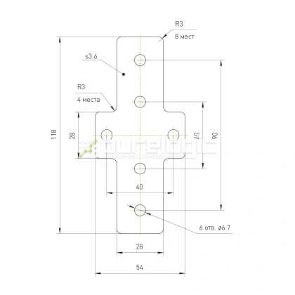 Косынка жесткости 3030SL 126 Косынка жесткости 3030SL фото