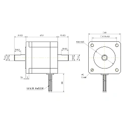 Двигатель шаговый биполярный D57CM21-SZ 5 350 руб. Двигатель шаговый биполярный D57CM21-SZ