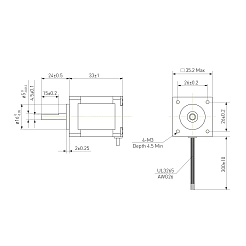 Двигатель шаговый биполярный 35CM015 2 445 руб. Двигатель шаговый биполярный 35CM015
