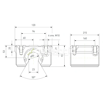 Модуль опорный удлиненный SBR50L 14 296 Модуль опорный удлиненный SBR50L фото
