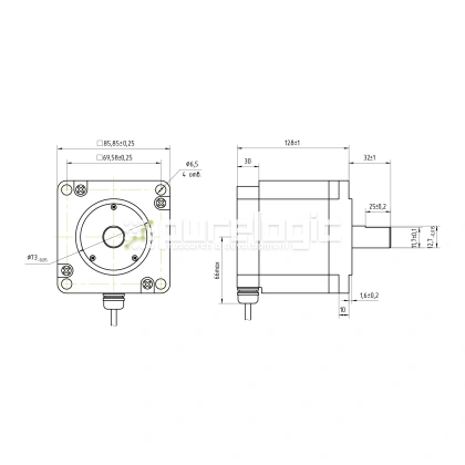 Двигатель шаговый IP65 86CM85-FS 14 786 Двигатель шаговый IP65 86CM85-FS фото