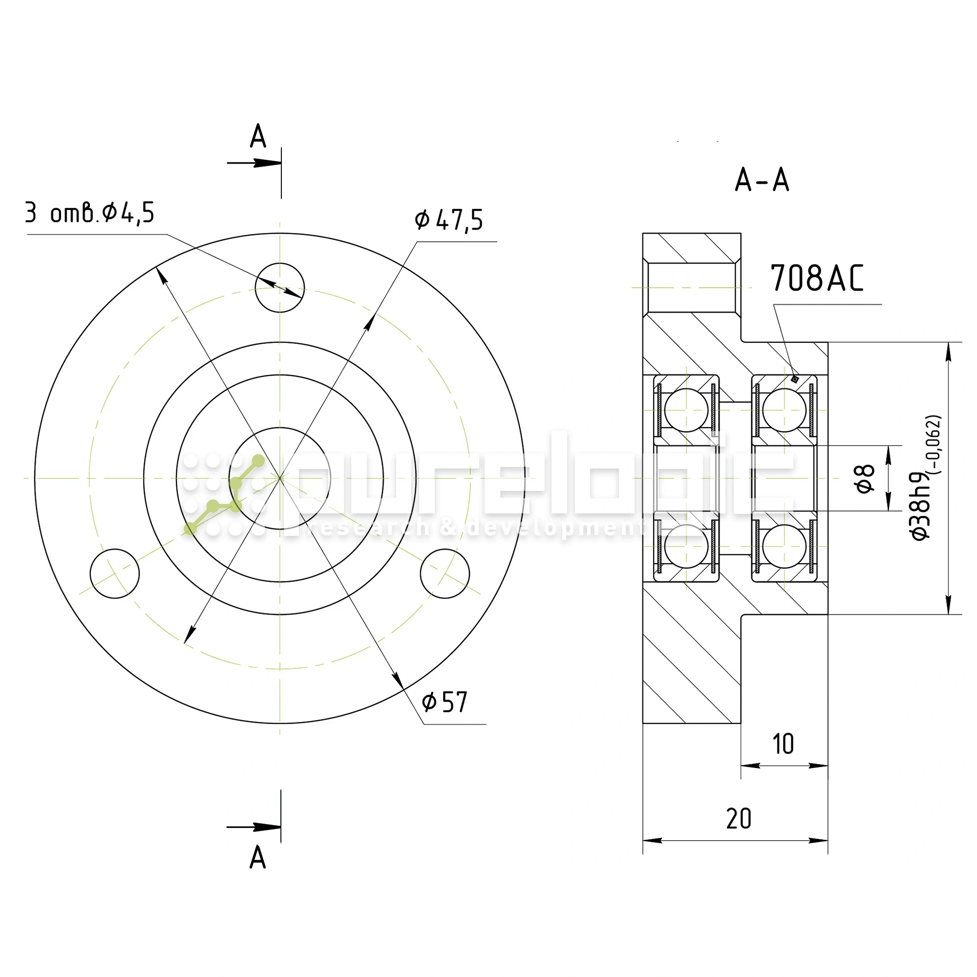 Опора винта PL-FK-8 3 843 Опора винта PL-FK-8 фото
