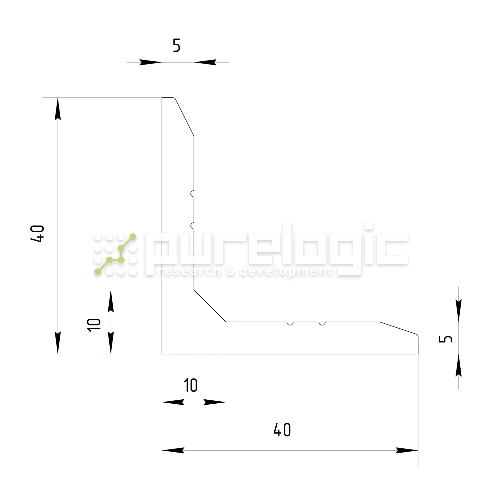 Алюминиевый уголок HXB4040x5 1 221 Алюминиевый уголок HXB4040x5 фото