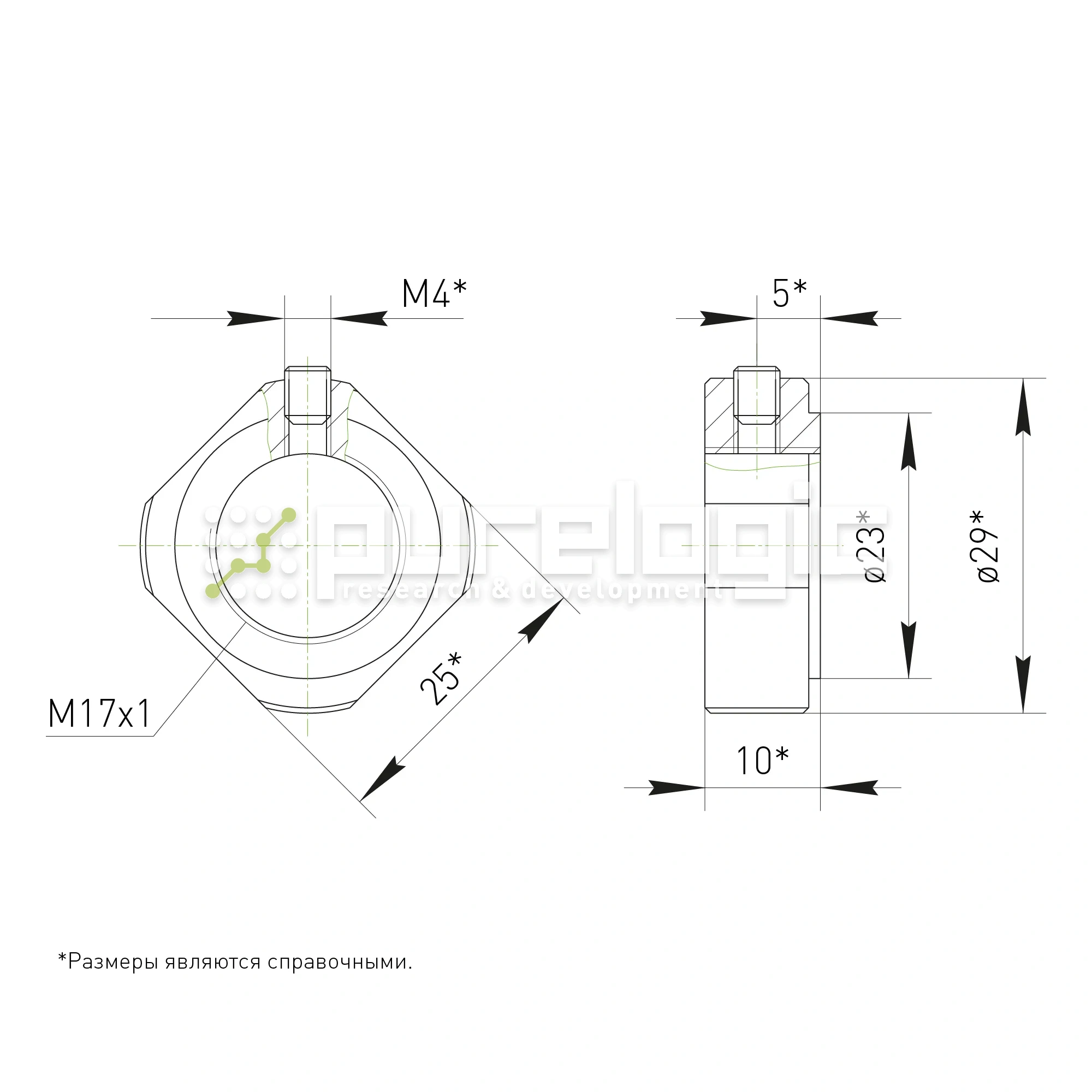 Стопорная гайка BS-M17x1 159 Стопорная гайка BS-M17x1 фото